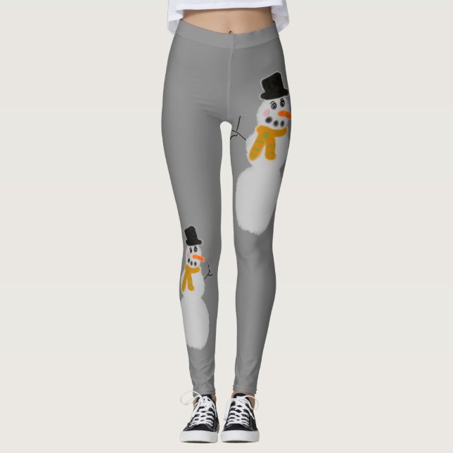 Julsnögubbedamasker Leggings (Framsida)