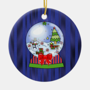 Julsnöjordklotornamenr Julgransprydnad Keramik
