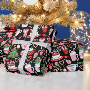 Julsöarna Candy cane Mönster Presentpapper