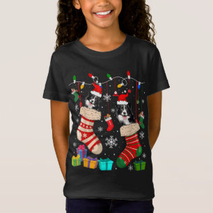 Julsockel Pajama Gräns Collie Hund Puppy Lov T Shirt