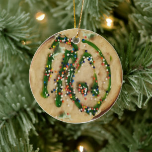 Julsocker Cookie med Candy Sprinkles Julgransprydnad Keramik