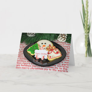 Julsocker Cookie Plate Helgkort