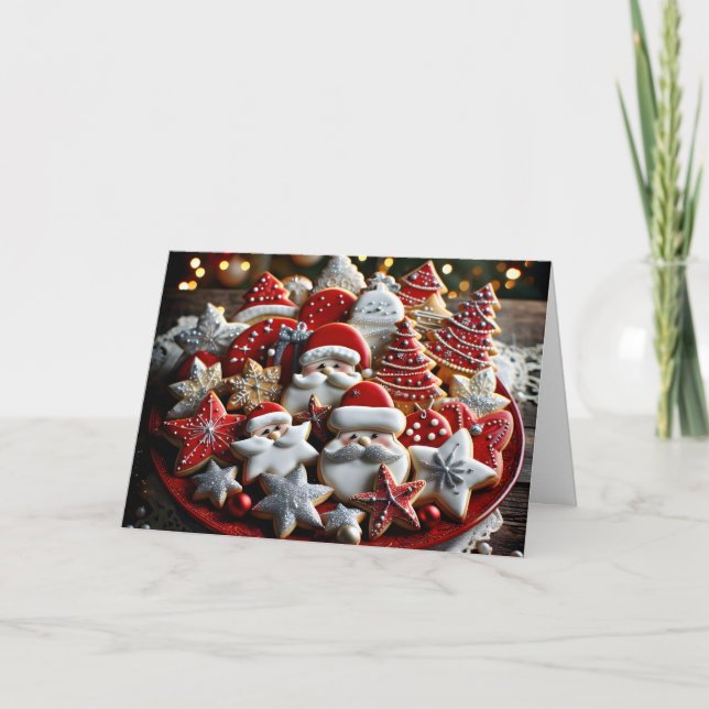 Julsocker - Cookies på Red Platter Helgkort (Framsida)