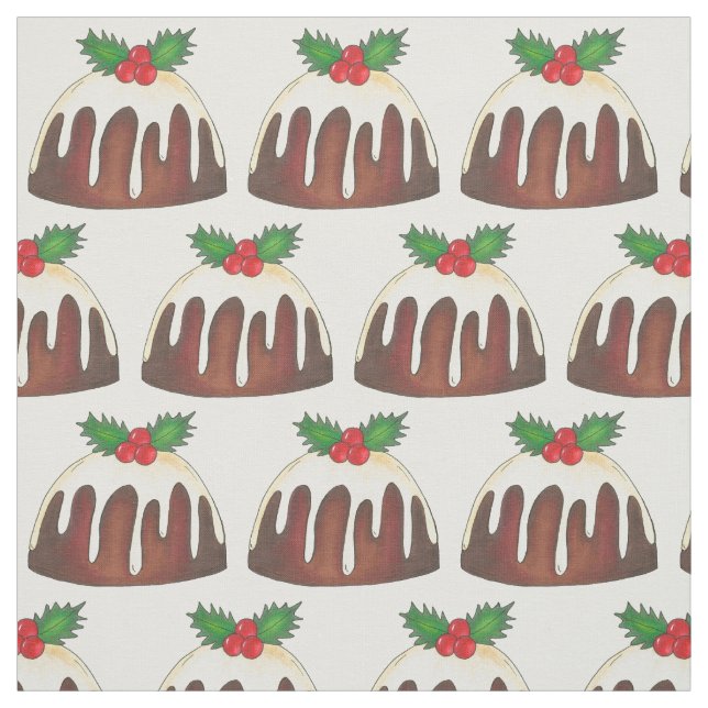 Julsocker Plum Pudding Helgdag Dessert Tyg (Provkarta)