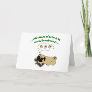 Julsocker Pug Helgkort