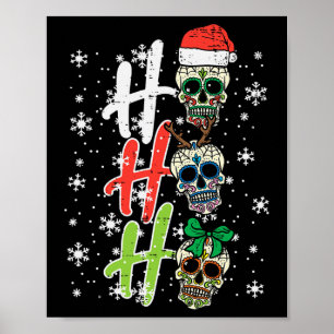 Julsocker Skull Ho Ho Julafton Mexikanskt Manar Wo Poster