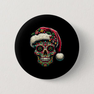 Julsocker Skull Santa Hat Day of the dead Xm Knapp