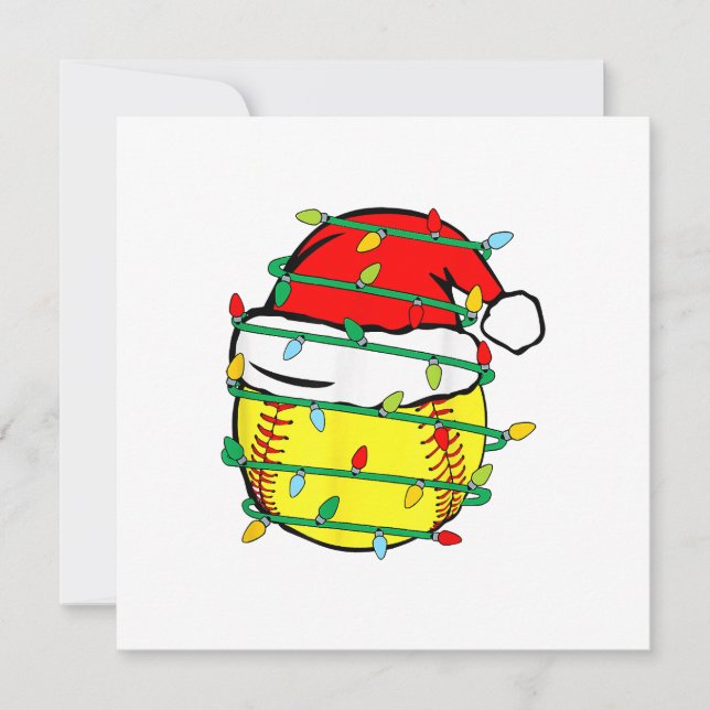 Julsoftboll Inbjudningar (Framsida)