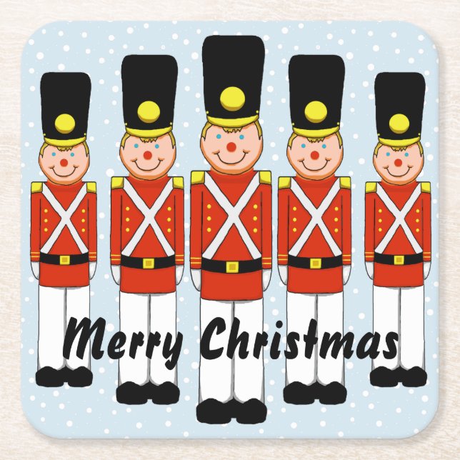 Julsoldat Underlägg Papper Kvadrat (Framsidan)