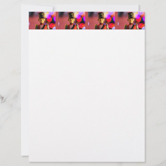 Julsoldaten i leksak figurine SlipperyJoe gay pri Brevhuvud (Framsida)