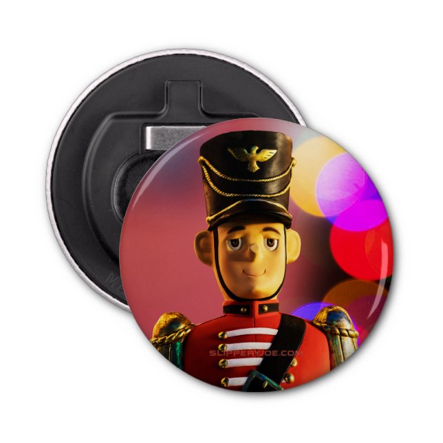 Julsoldaten i leksak figurine SlipperyJoe gay pri Flasköppnare (Framsidan)