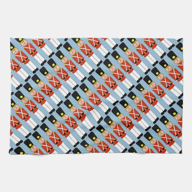 Julsoldater, julkök, torn kökshandduk (Horisontell)