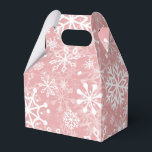 Julsömlös snöflingor rosa mönster presentaskar<br><div class="desc">Upptäck förmånsboxarna för perfekten vid varje specialtillfälle med Zazzle. I vår samling ingår favoritboxar för bröllop, förmånslådor för babyduschar och partifavoriseringsboxar, allt helt anpassade till kostym ditt evenemangstema. Oavsett om du är tittar för personlig-favoritrutor med namn och data eller anpassningsbar-favoritrutor med unika teckningar, har vi ett stort urval att höja...</div>