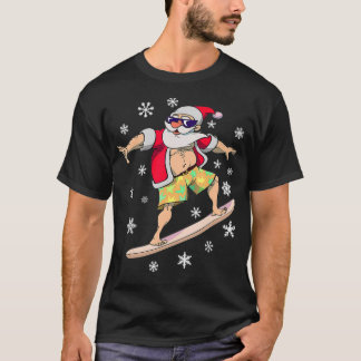 Julsommar-Surfan Hawaii Santa Hawaiian Surfi T Shirt