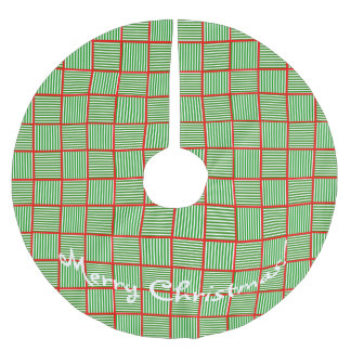 Julsöppningar Grönt n Red Julgransmatta Borstad Polyester