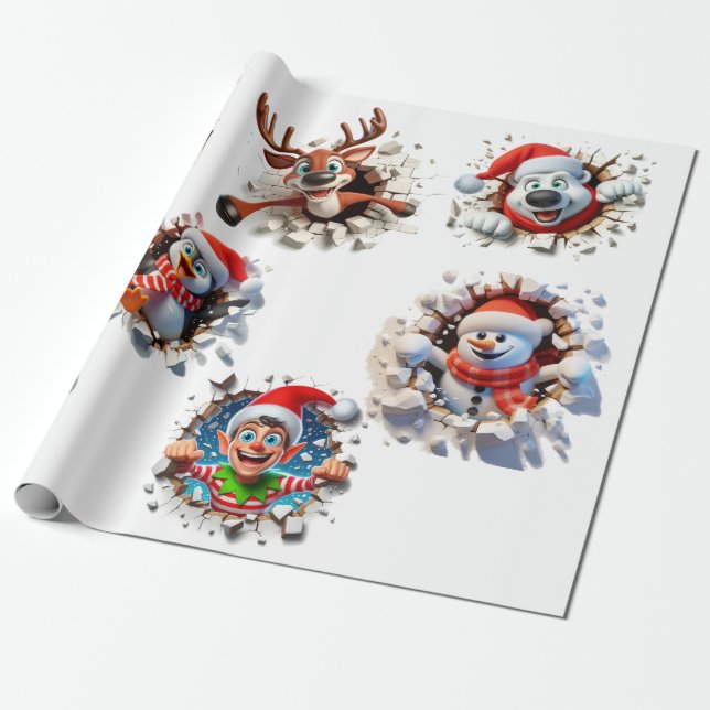 Julsöppningstecken Presentpapper (Utrullad)