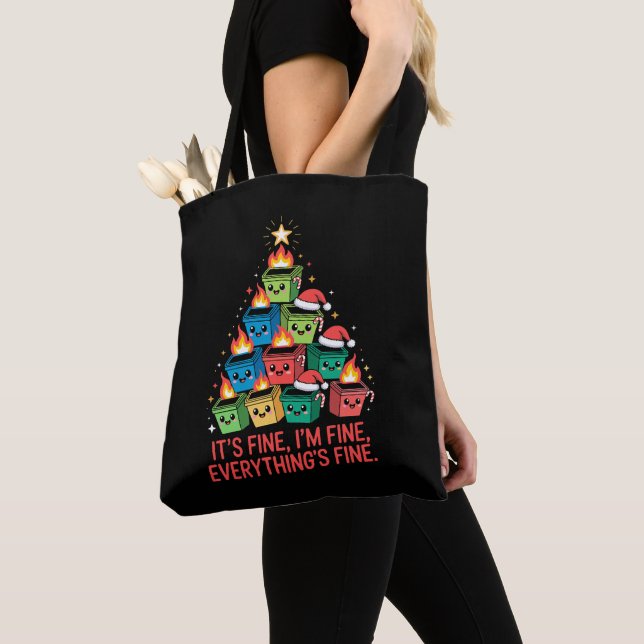 Julsopträd Det är bra Jag är okej Tygkasse (Närbild)