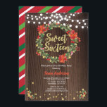 Julsöt 16-dagars krutdurk inbjudningar<br><div class="desc">ALLA TEXTER ÄR REDIGERBARA (förutom Jingle & Mingle) Eleganter men ändå roliga med julens blommigt och löv krans. Perfekt till jul, vintersäsong. Ta den här goda inbjudan nu! Tema: julsäsong: VinterOccasion: sweet sixteen 16:e födelsedagsfesten för flickorFormat: elegant, chic, rusticColors: röd, grönt, guld, brun. Grafik: Rustik brun träbakgrund, snörljus, krans, vattenfärgad...</div>