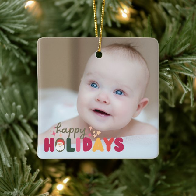 Julsöt, färglös modern helgdag julgransprydnad keramik (Träd)