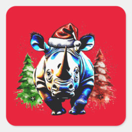 Julsöt marionett fyrkantigt klistermärke