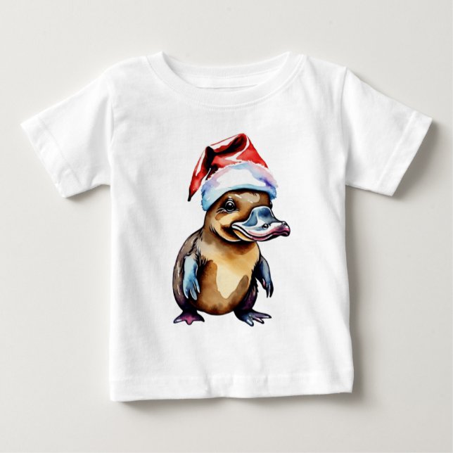 Julsöt platypus t shirt (Framsida)