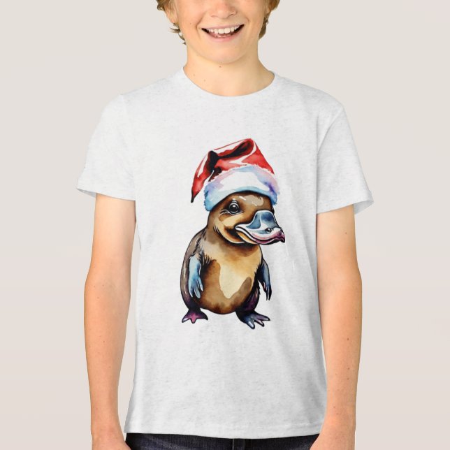 Julsöt platypus t shirt (Framsida)