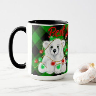 Julsöt polar björn unge, bästa Pappa någonsin Mugg