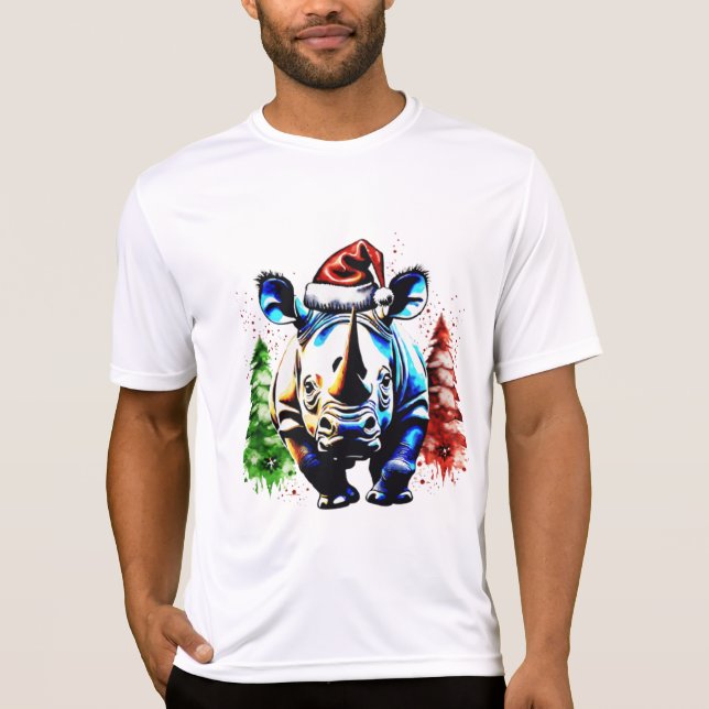 Julsöt rhino t shirt (Framsida)