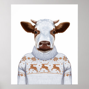 Julsötare Cow Poster