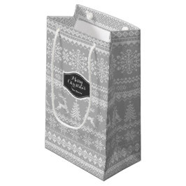 Julsötare grått fair isle mönster monogram