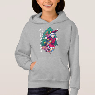 Julsötare - Lycklig Girl med Santa Hat T Shirt