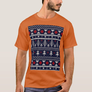Julsötare Mönster Easy Baby Knitting Patte T Shirt