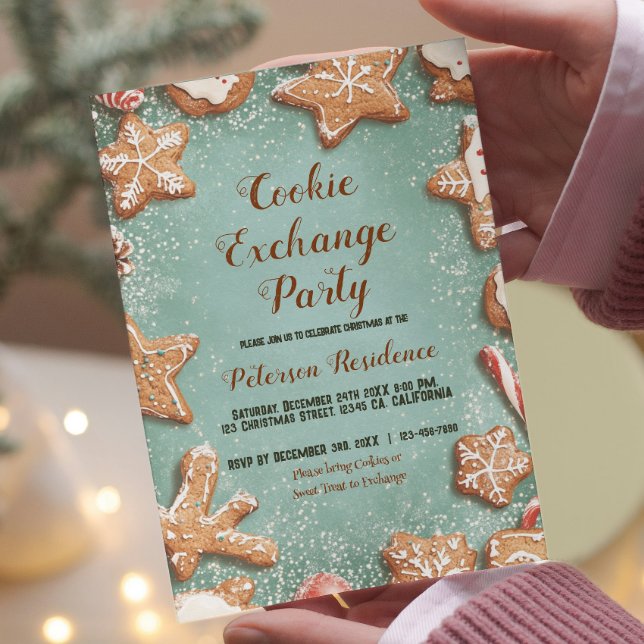Julsötsaker och kakor Exchange Party Inbjudningar (Skapare uppladdad)