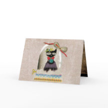 Julsött litet kattkort