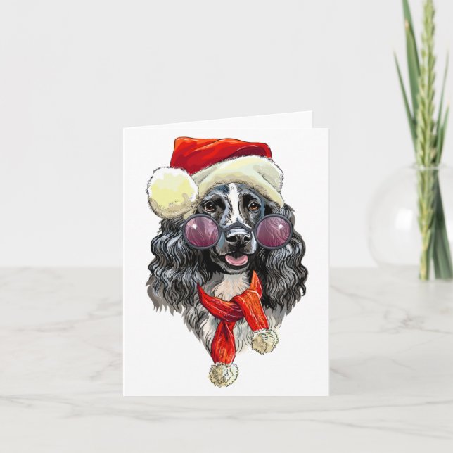 Julspaniel hund spara datumet meddelande (Framsida)