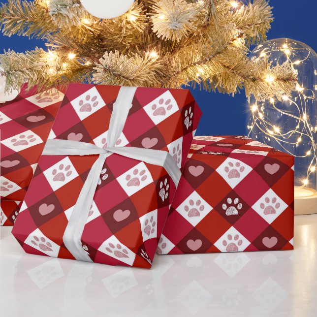 Julspår av tass presentpapper (Helgdagar)