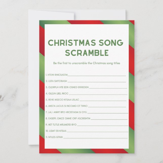 Julspel - inte redigerbart - inbjudningar (Framsida)