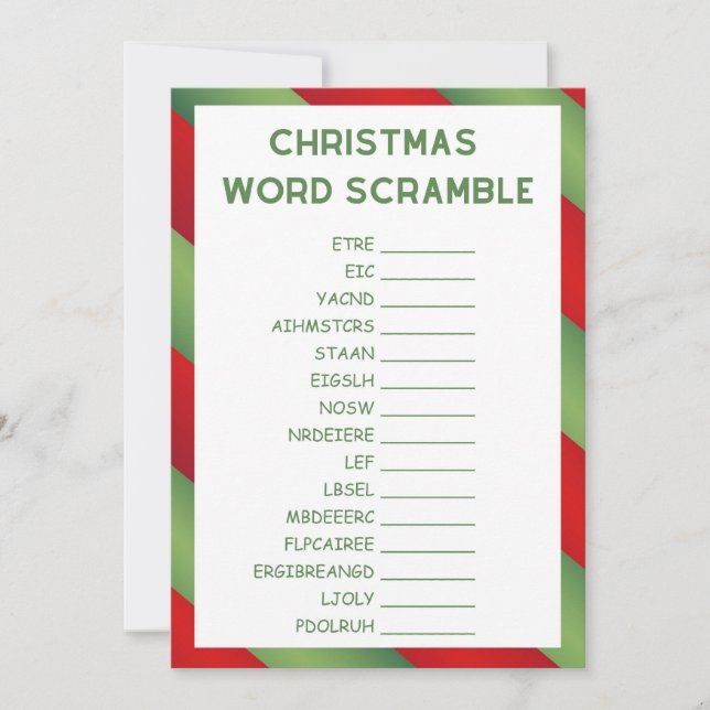 Julspel - inte redigerbart - inbjudningar (Framsida)