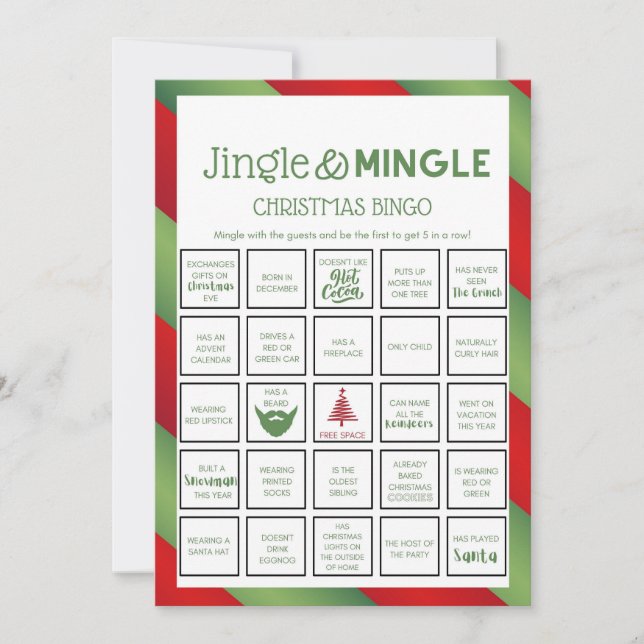 Julspel - inte redigerbart - inbjudningar (Framsida)