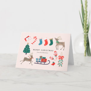 Julspel med renar kort
