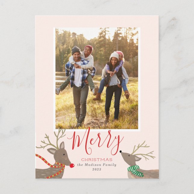 Julspel Renar Julkort Helg Vykort (Framsida)