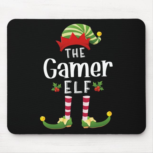 Julspelande Elf Matchande Pyjamas X-mas Fest  Musmatta (Framsidan)