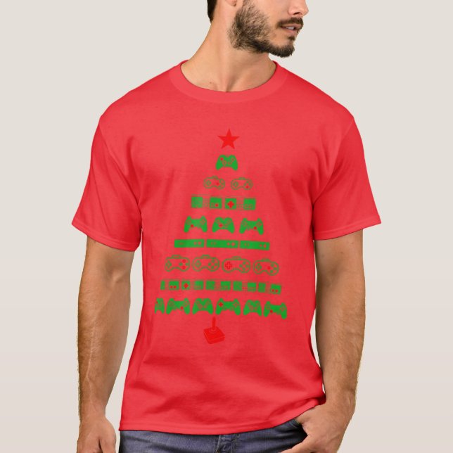 Julspelare för män videospelet flicka t shirt (Framsida)