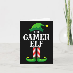 Julspelen Elf Matching Familjegrupp Christma Kort
