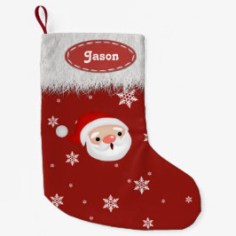 Julspelen i Santa Snöflingor och White Päls Liten Julstrumpa