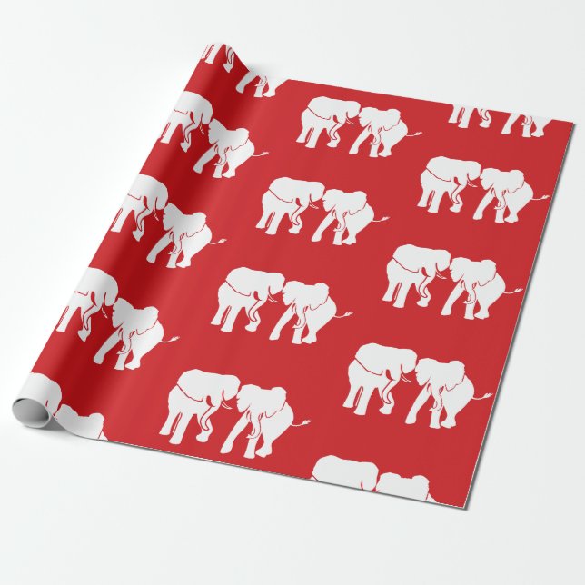 Julspelet Cute White Elephant Gift Exchange Presentpapper (Utrullad)