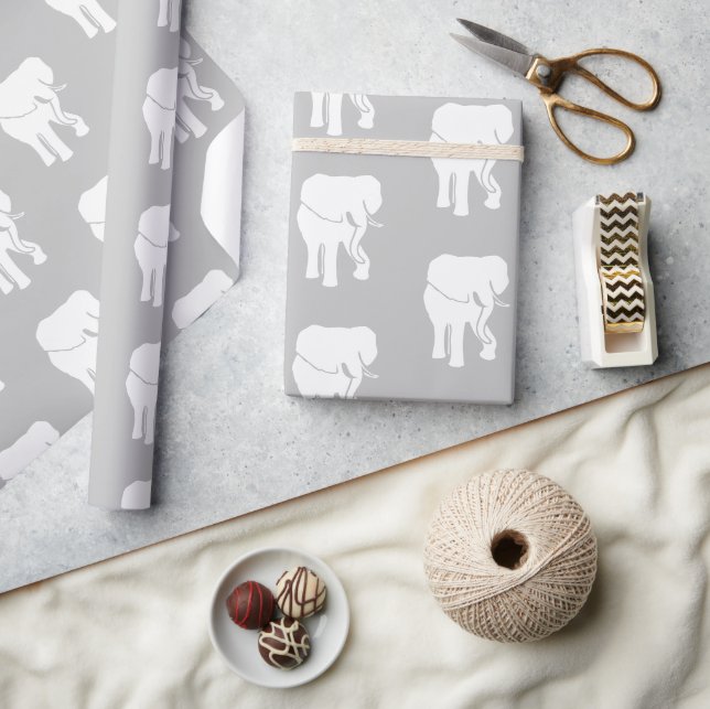 Julspelet Cute White Elephant Gift Exchange Presentpapper (Hantverk)