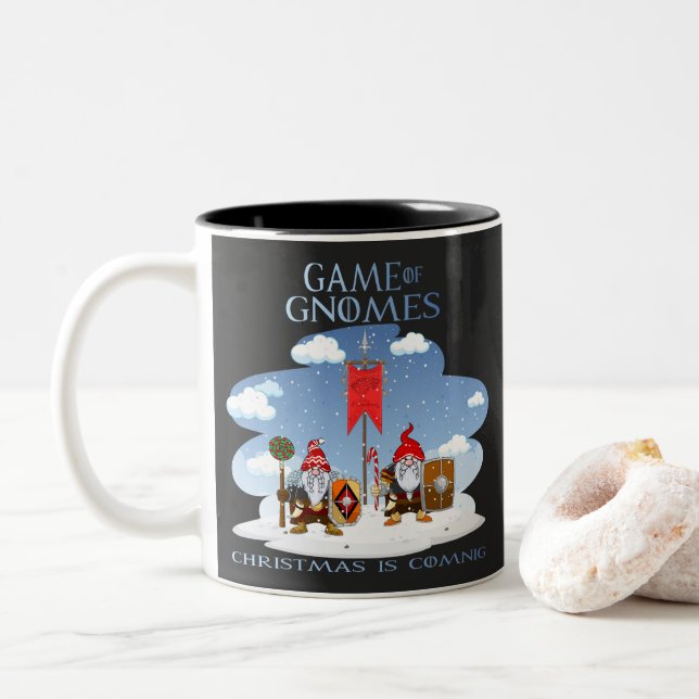 Julspelet Gnomes är på väg Två-Tonad Mugg (Med munk)