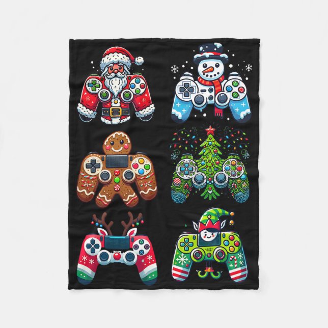 Julspelkontroller Santa Elf Xmas Kristus Fleecefilt (Framsidan)