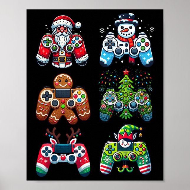 Julspelskontroll Santa Elf Julafton Kristus Poster (Framsidan)